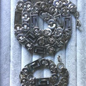 Stainless Steel Necklace and Bracelet Set